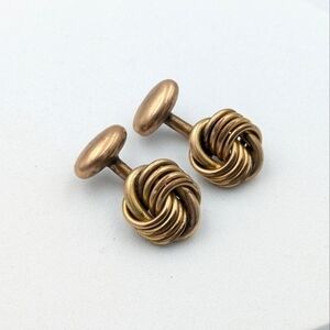 Antique gold filled knot cufflinks